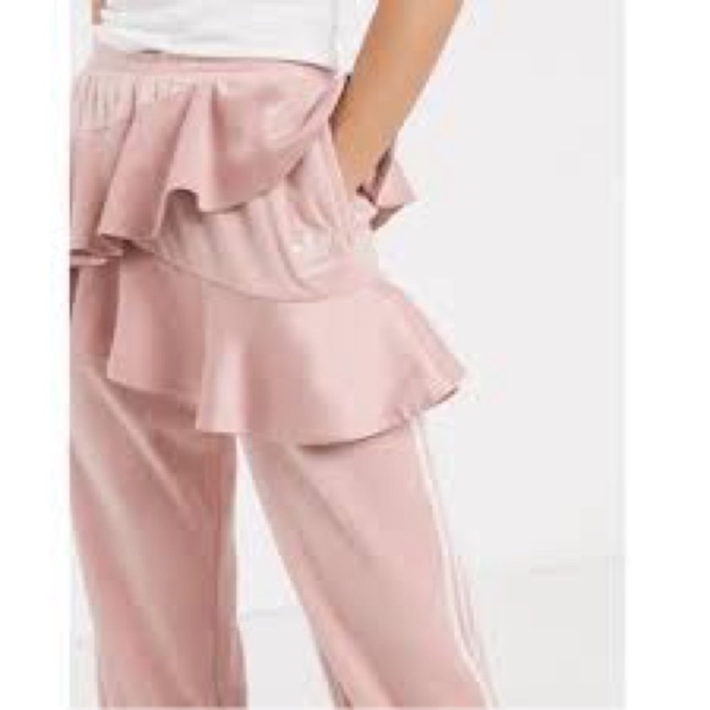 Adidas Originals x J KOO velour ruffle track pants size M - Picture 5 of 13